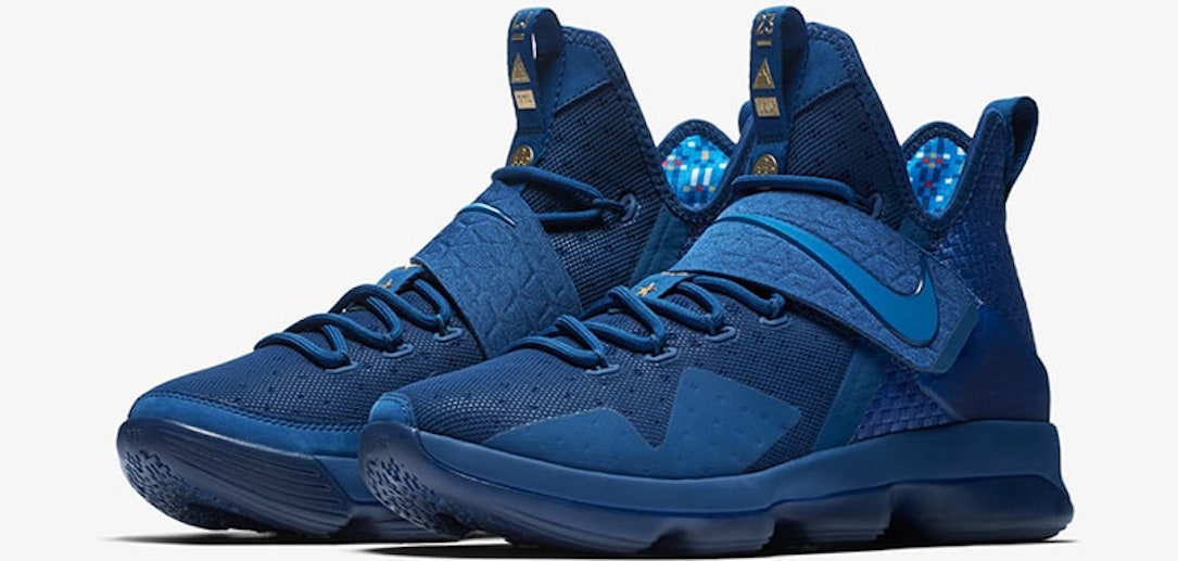 Nike lebron on sale 14 bleu