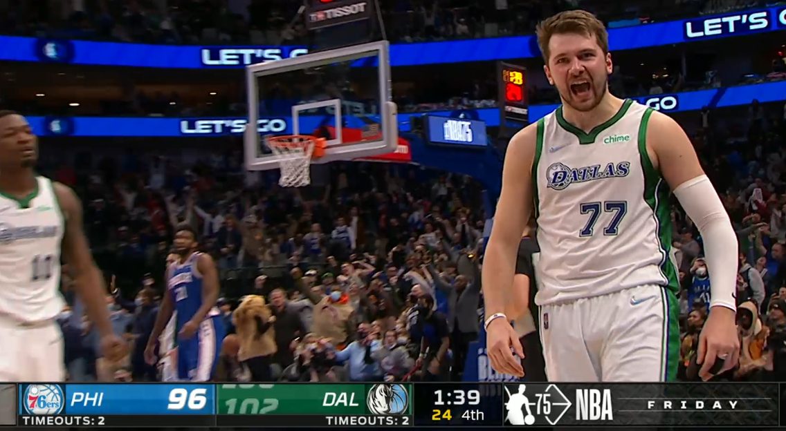Luka Doncic a touché au sublime face aux Sixers : 33 points, 13 rebonds ...