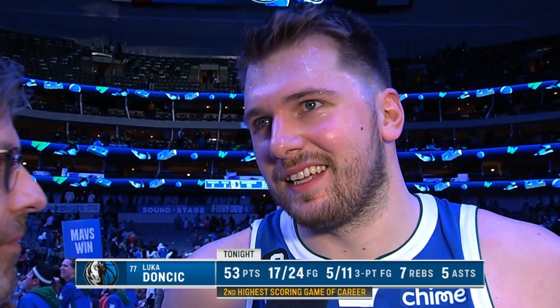 Luka Doncic plante 53 points face aux Pistons