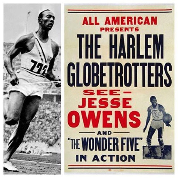 Jesse Owens et les Harlem Globetrotters
