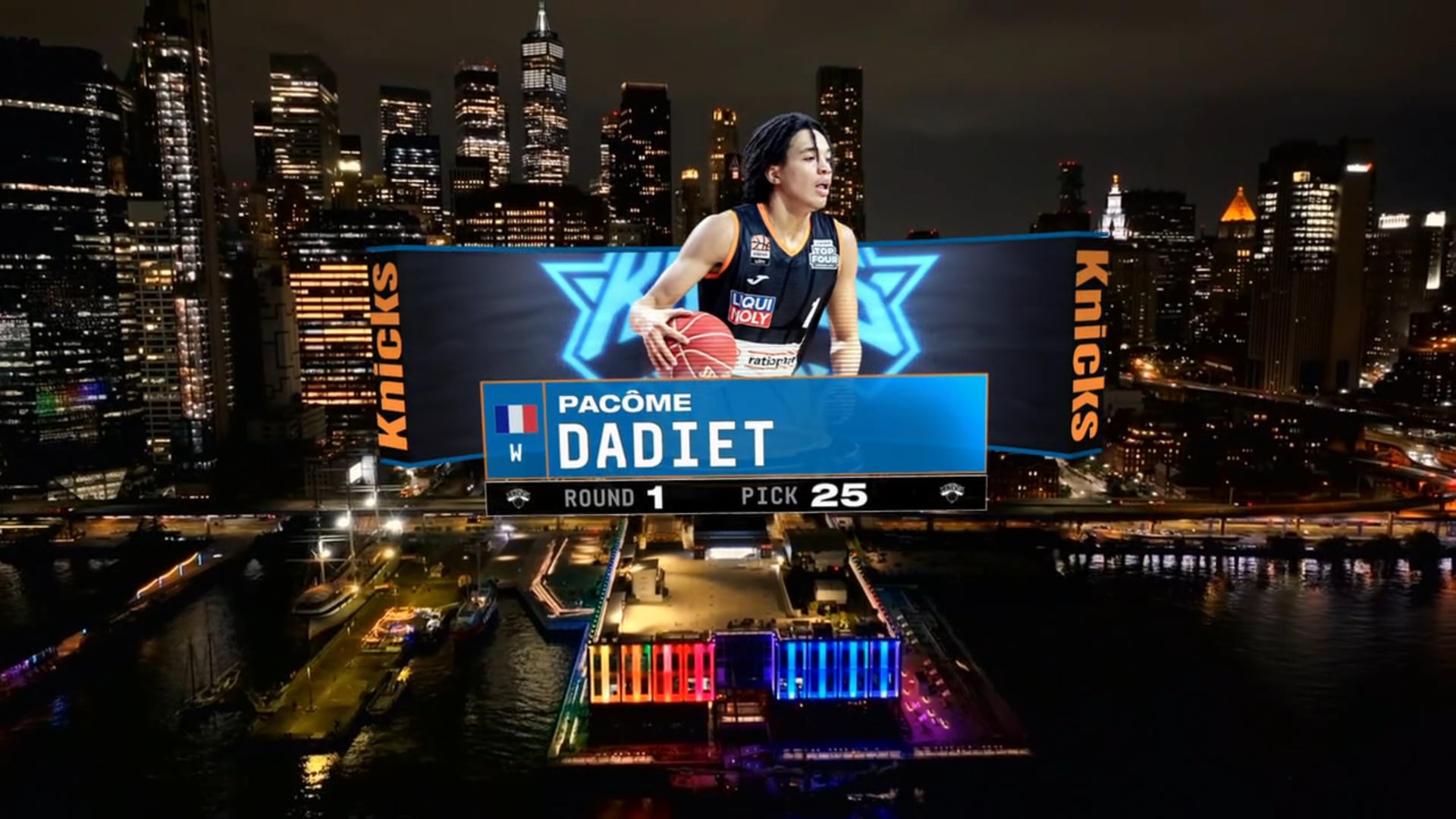 Pacöme Dadiet picked No. 25 by the Knicks!