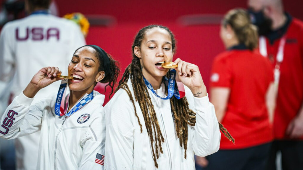 A'ja Wilson Brittney Griner Team USA 9 juillet 2024