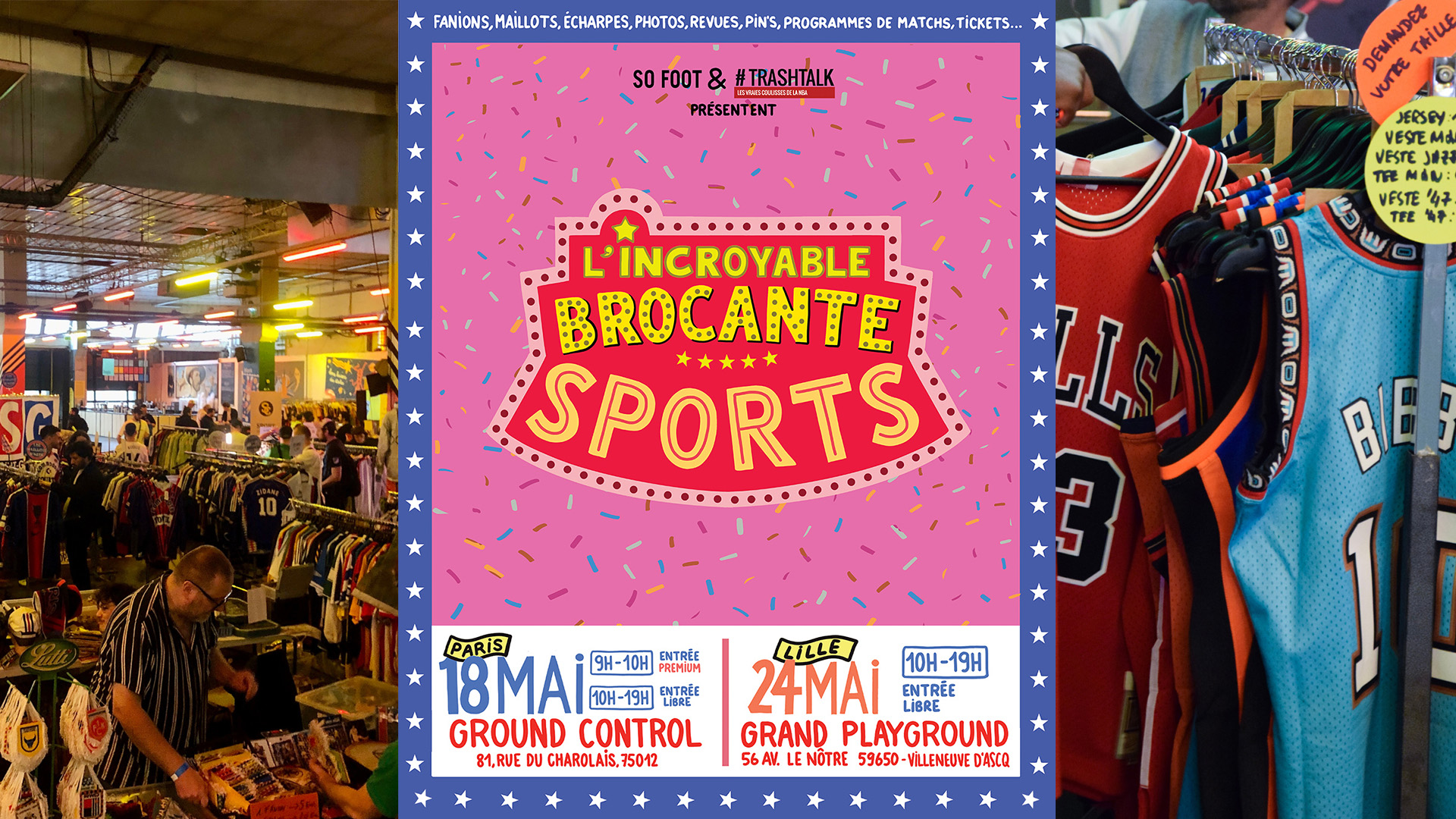 Affiche L'Incroyable Brocante Sport So Foot 2024 - Paris - Grand Format