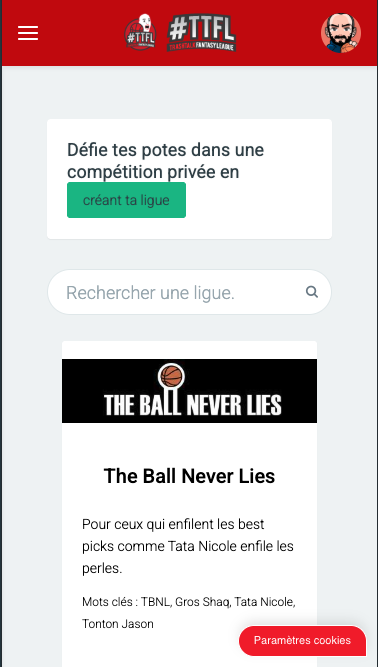 Page défis en TTFL