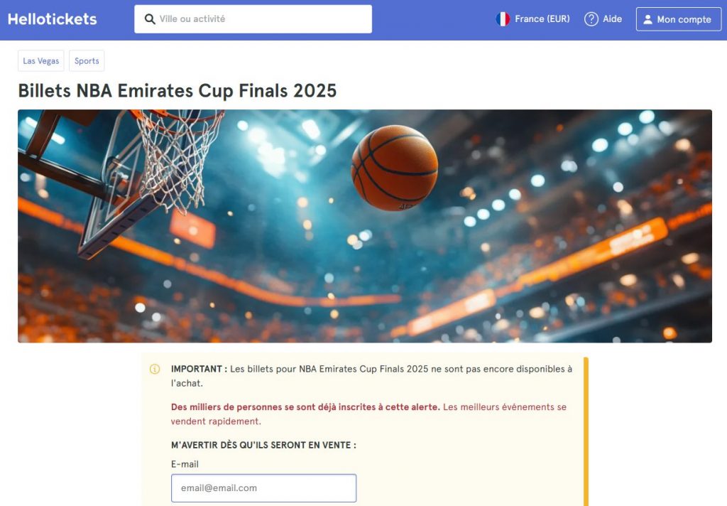 Hellotickets NBA Final Four 2025 tickets