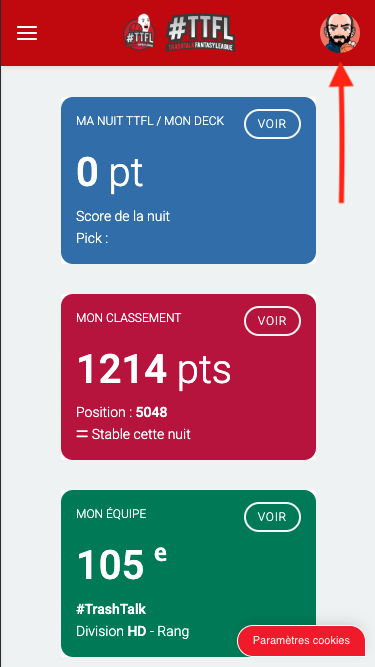 TTFL - accès menu user