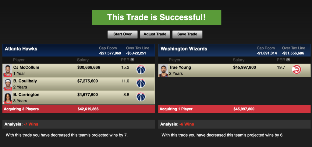 Trade machine Trae Young 1