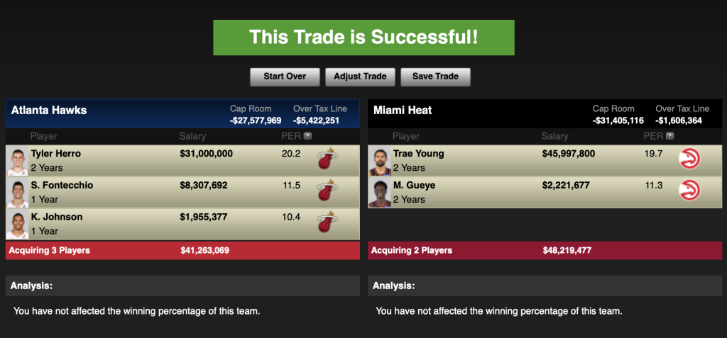 Trade machine Trae Young 4