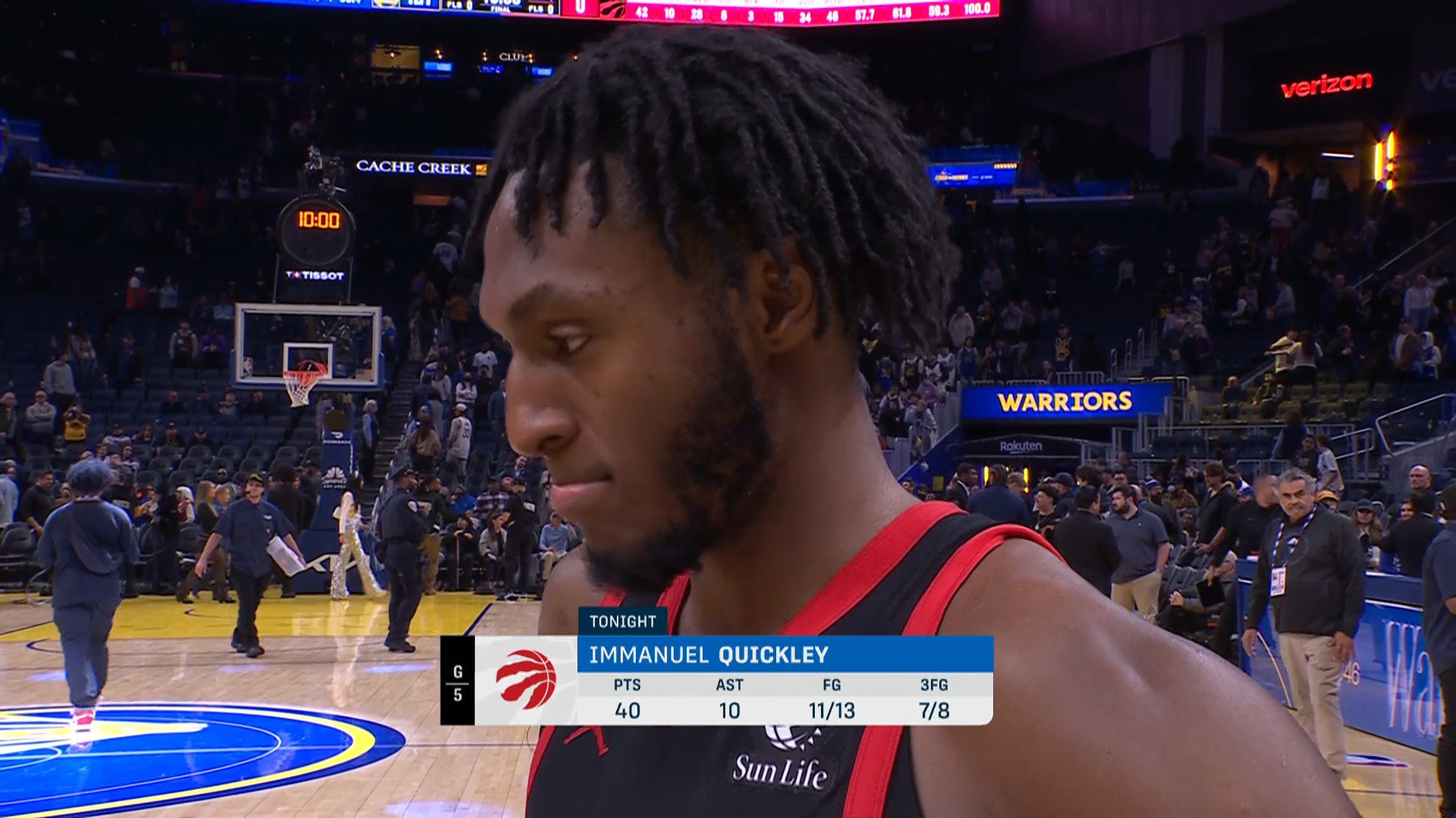 Immanuel Quickley (40 points) en mode Stephen Curry face aux Warriors